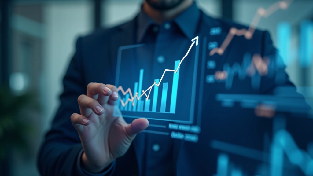 Grafik zeigt steigende und fallende Kurven symbolisierend wirtschaftliche Trends und Schuldenentwicklung