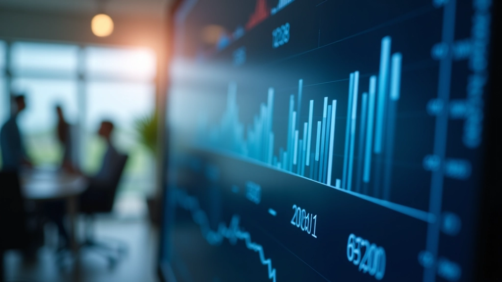 Grafik zeigt steigende und fallende Finanzlinien auf digitalem Hintergrund mit europäischen Flaggen